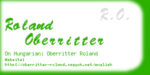 roland oberritter business card